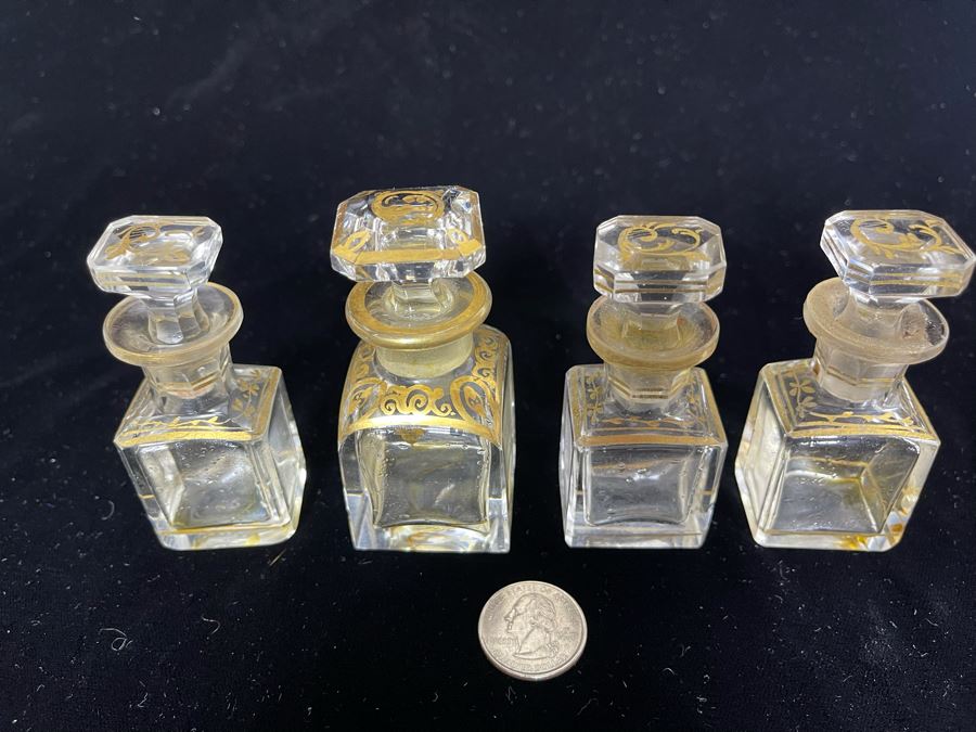 JUST ADDED - Set Of Four Vintage Perfume Bottles [Photo 3]