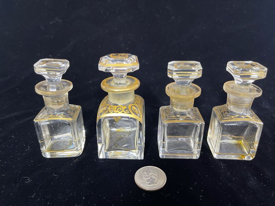 JUST ADDED - Set Of Four Vintage Perfume Bottles [Photo 2]