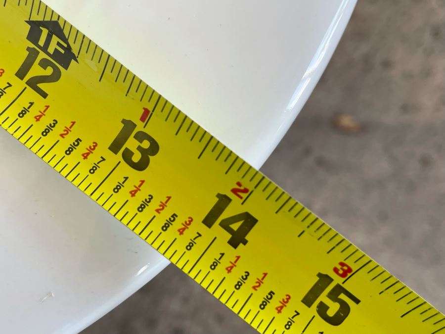 JUST ADDED - New Pair Of White Ceramic Stools 14R X 17H Retails $240 [Photo 8]