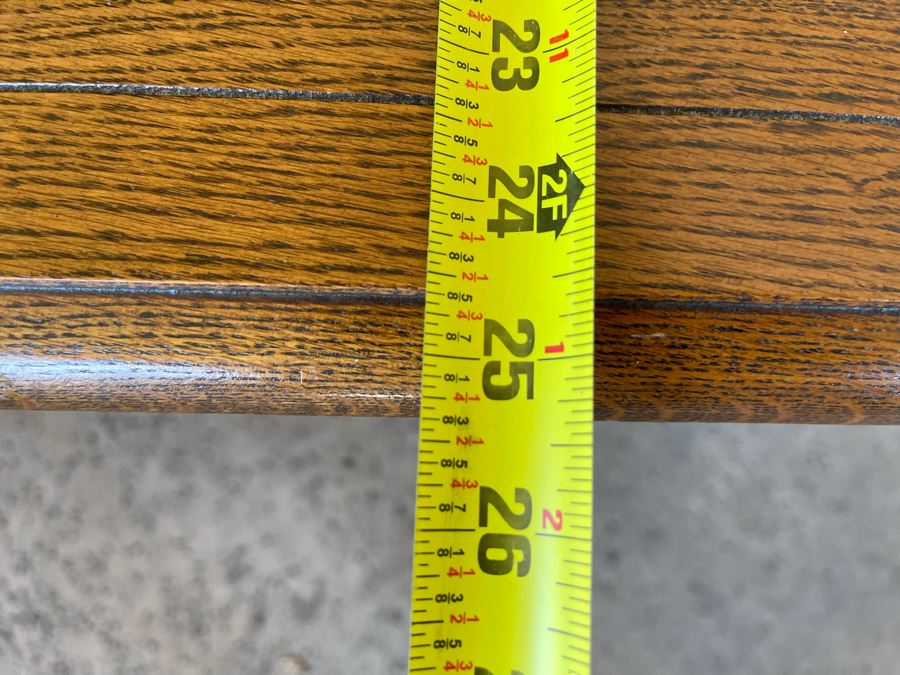 JUST ADDED - Vintage Oak Writing Desk With Case Sides And Claw Feet 47.5W X 25D X 29.5H [Photo 12]