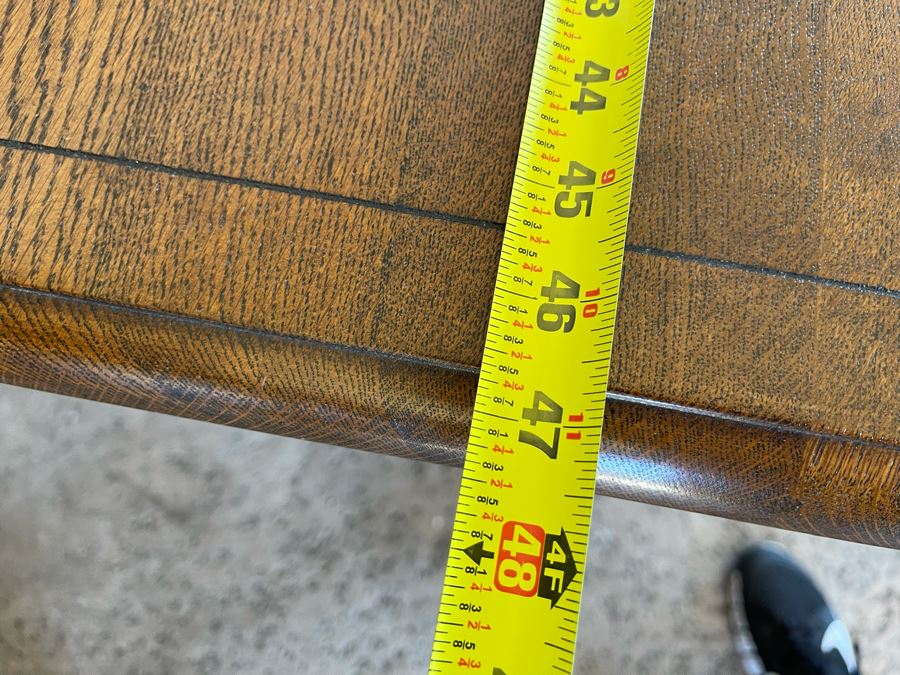 JUST ADDED - Vintage Oak Writing Desk With Case Sides And Claw Feet 47.5W X 25D X 29.5H [Photo 11]