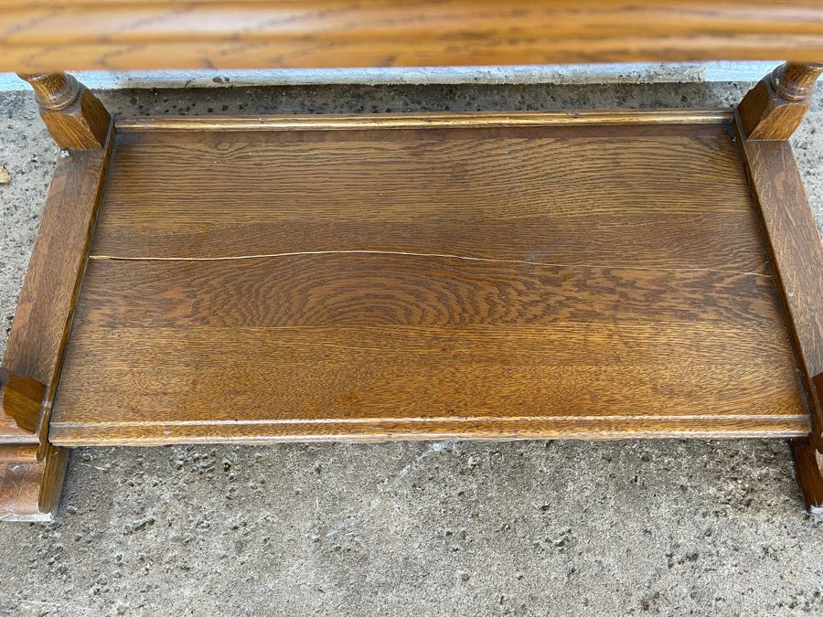 JUST ADDED - Stunning Art Nouveau Inlaid Drop Down Secretary Desk (Bottom Board Has Crack In Wood) 37W X 17D [Photo 15]