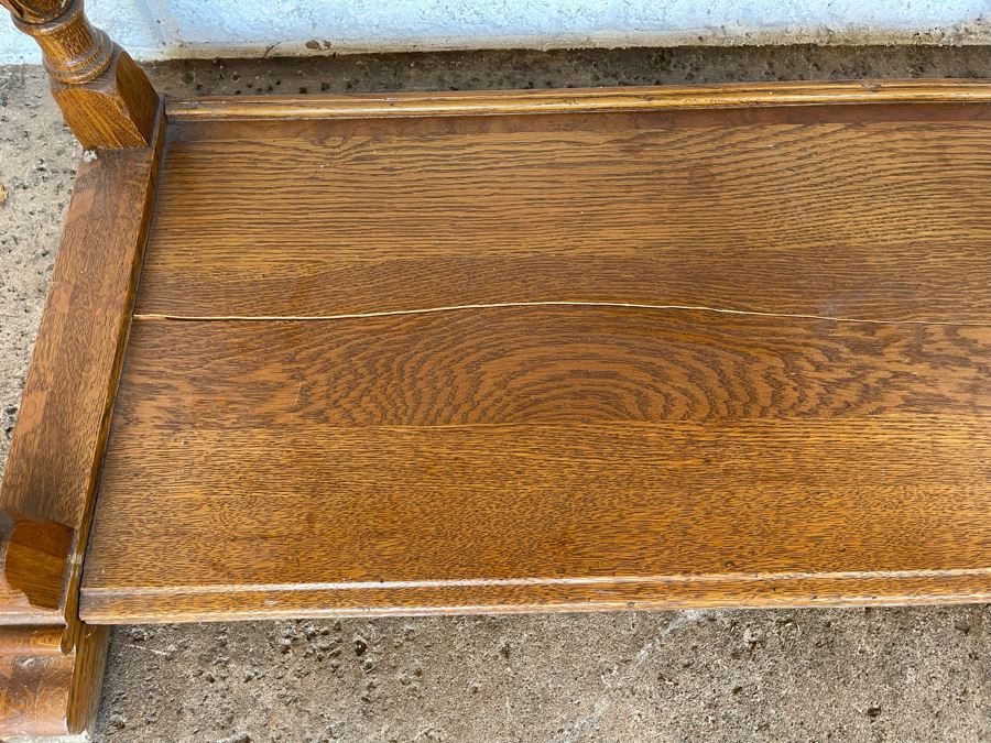 JUST ADDED - Stunning Art Nouveau Inlaid Drop Down Secretary Desk (Bottom Board Has Crack In Wood) 37W X 17D [Photo 14]