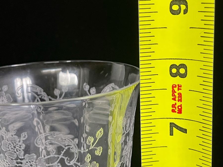 JUST ADDED - Collection Of Etched Crystal Stemware Glasses 14 Total [Photo 13]