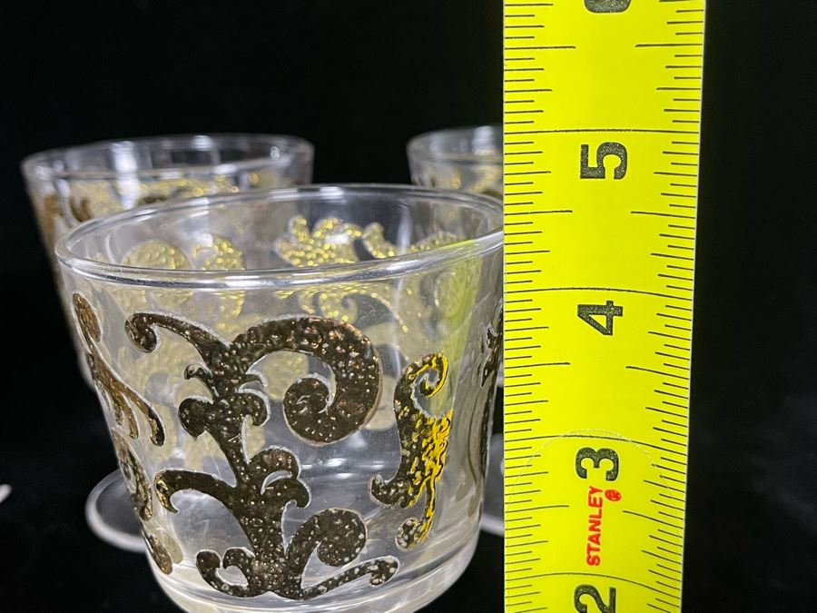 JUST ADDED - Set Of Seven Mid-Century Stemware Glasses 4.5H [Photo 5]