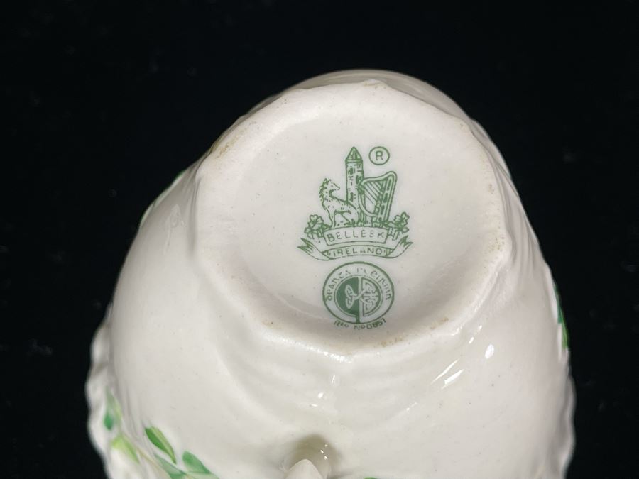 JUST ADDED - Collection Of Belleek Ireland China: Teapot, (4) Demitasse Cups & Saucers, Ashtray And Bowl [Photo 7]