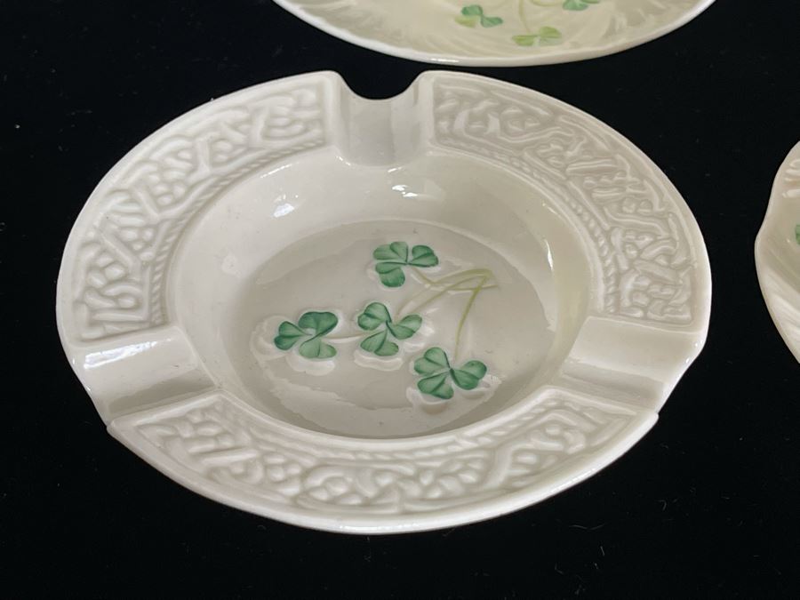 JUST ADDED - Collection Of Belleek Ireland China: Teapot, (4) Demitasse Cups & Saucers, Ashtray And Bowl [Photo 9]