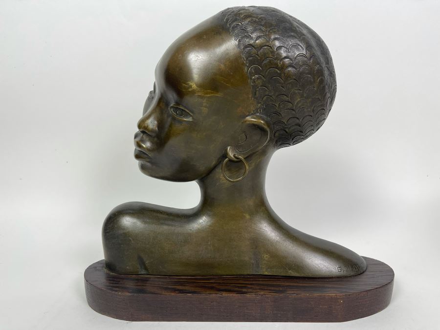 JUST ADDED - Vintage Bronze Signed G. Dequidt 11W X 3.5D X 10H [Photo 3]