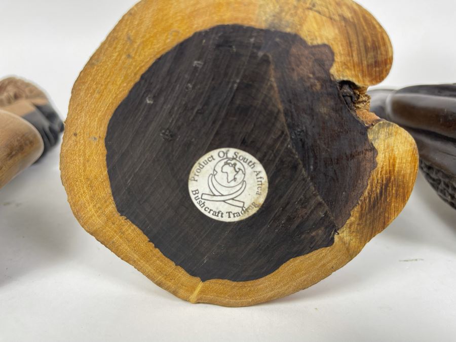 JUST ADDED - Collection Of Hand Carved South African Wooden Figures - Tallest Is 11H [Photo 9]