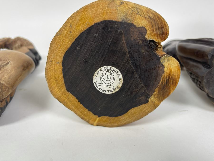 JUST ADDED - Collection Of Hand Carved South African Wooden Figures - Tallest Is 11H [Photo 10]