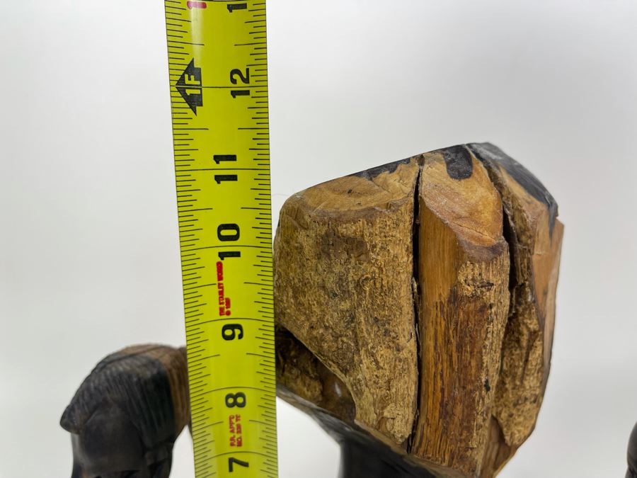 JUST ADDED - Collection Of Hand Carved South African Wooden Figures - Tallest Is 11H [Photo 11]