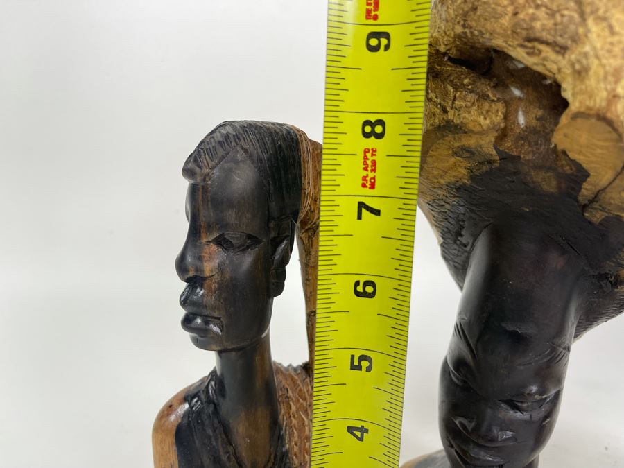 JUST ADDED - Collection Of Hand Carved South African Wooden Figures - Tallest Is 11H [Photo 12]