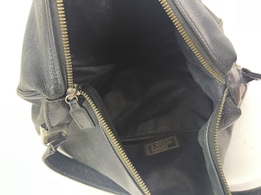 JUST ADDED - Gianni Versace Couture Black Leather Handbag (Top Zipper Slides But Won't Properly Close) [Photo 7]