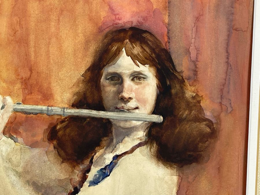 Original Nancy J. Wostrel Watercolor Painting Titled 'Wind Sounds' 1984 25 X 19 [Photo 3]