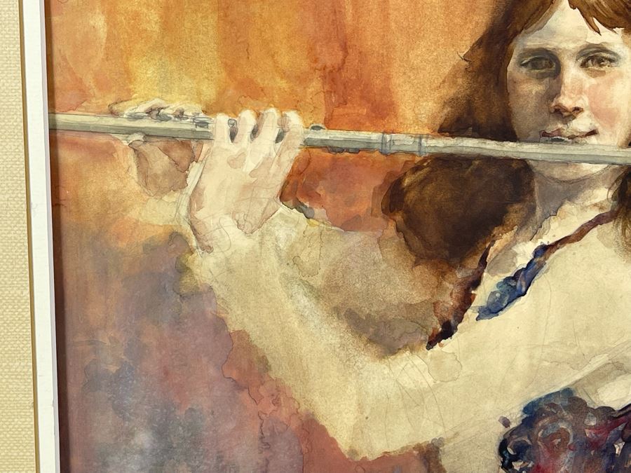 Original Nancy J. Wostrel Watercolor Painting Titled 'Wind Sounds' 1984 25 X 19 [Photo 4]