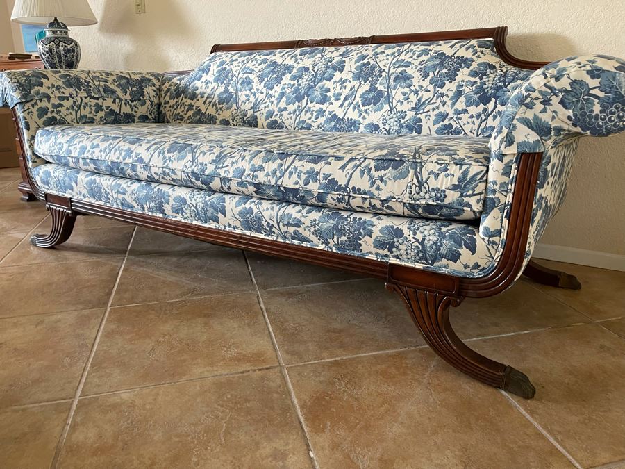 Antique Carved Wood Sofa 86W X 33D X 32H [Photo 7]