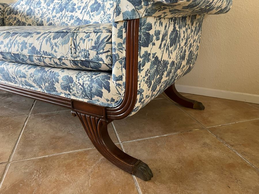 Antique Carved Wood Sofa 86W X 33D X 32H [Photo 8]