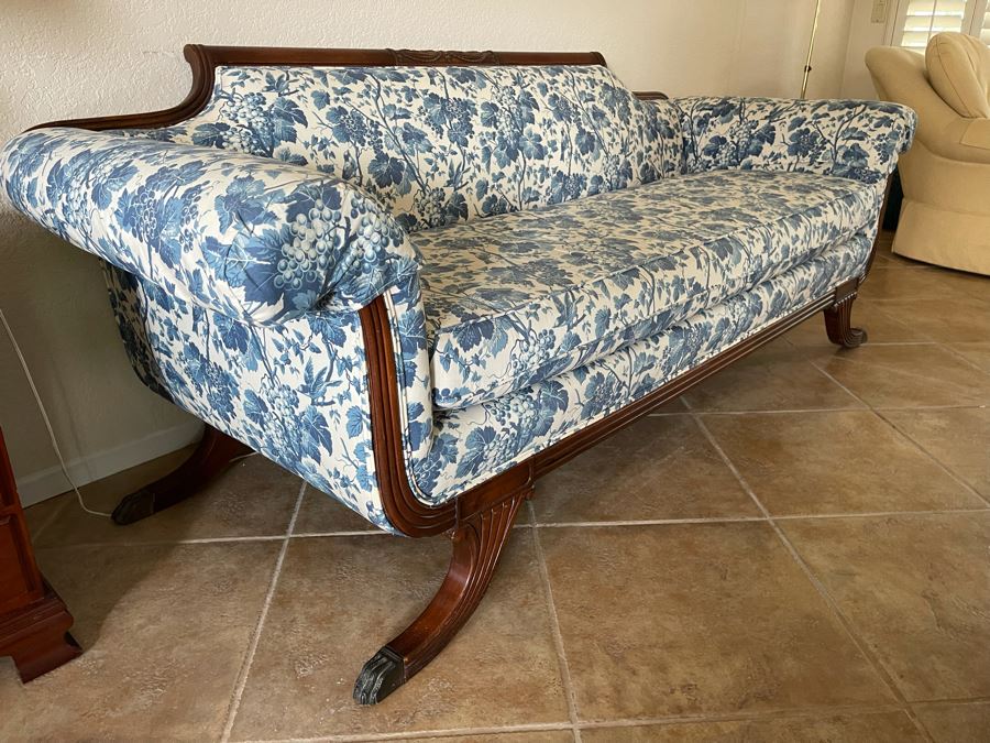 Antique Carved Wood Sofa 86W X 33D X 32H [Photo 2]