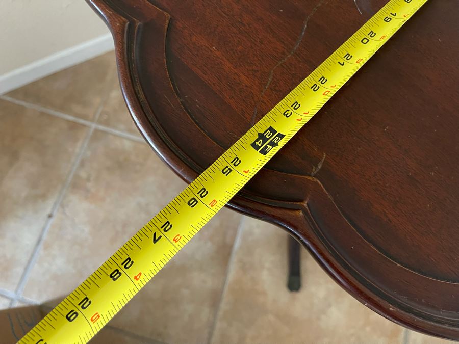 Brandt Furniture Mahogany Pedestal Table 26W X 28H [Photo 7]