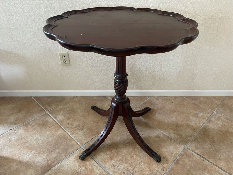 Brandt Furniture Mahogany Pedestal Table 26W X 28H [Photo 2]
