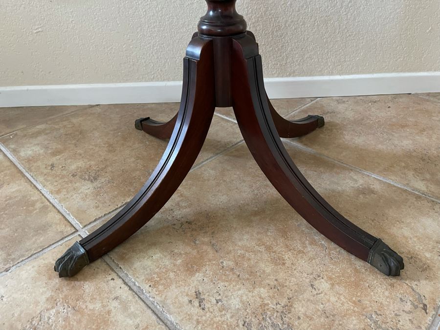 Brandt Furniture Mahogany Pedestal Table 26W X 28H [Photo 4]