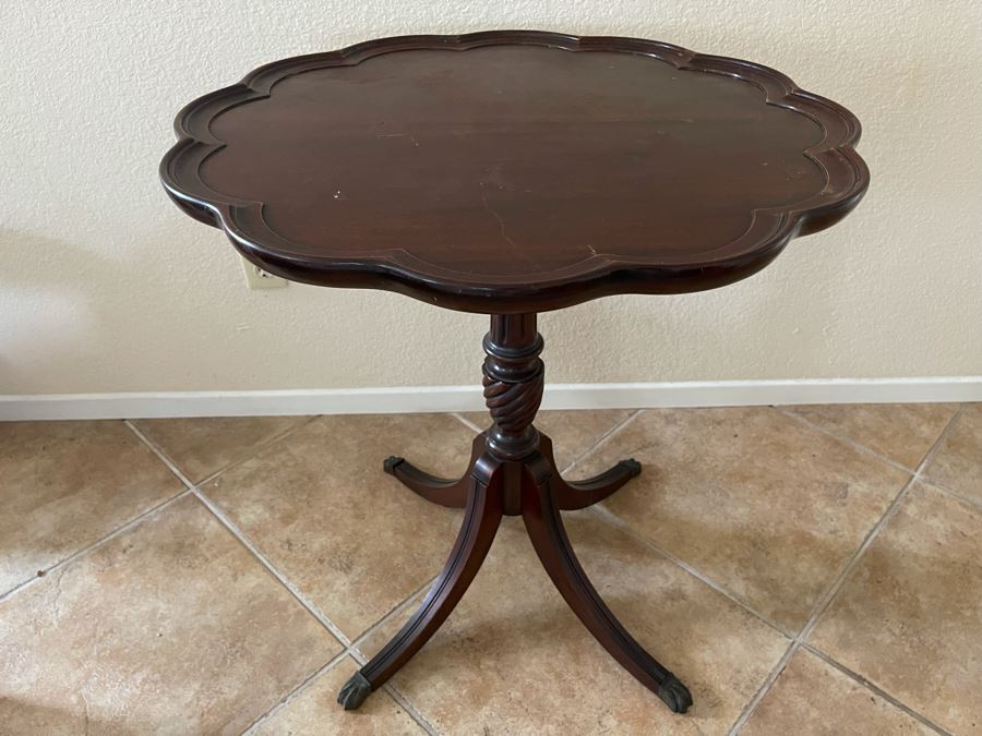 Brandt Furniture Mahogany Pedestal Table 26W X 28H [Photo 3]