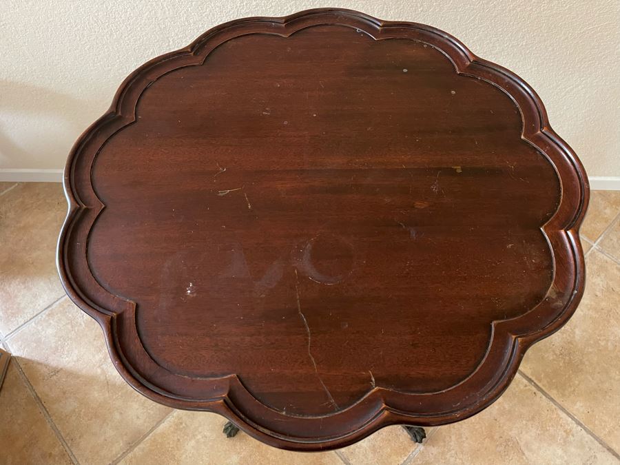 Brandt Furniture Mahogany Pedestal Table 26W X 28H [Photo 5]