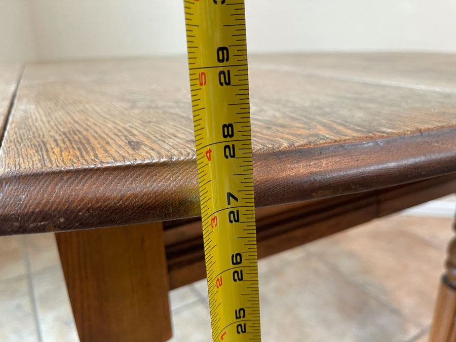 Antique Drop Leaf Table 53W X 43D X 28H [Photo 19]