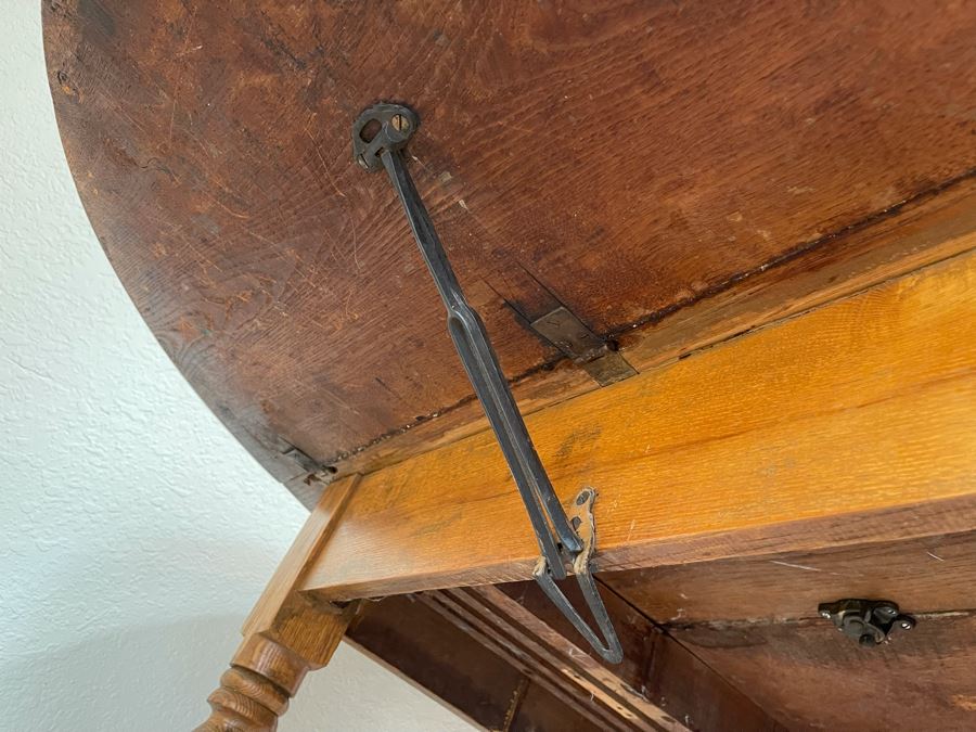 Antique Drop Leaf Table 53W X 43D X 28H [Photo 10]