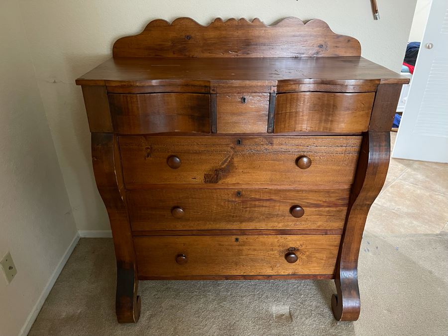 Antique 4-Drawer Chest Of Drawers Dresser 42W X 21D [Photo 2]
