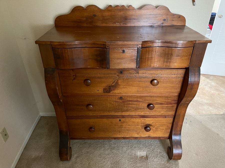 Antique 4-Drawer Chest Of Drawers Dresser 42W X 21D [Photo 3]