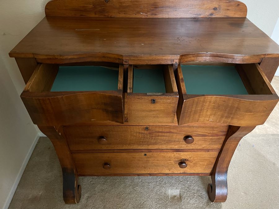 Antique 4-Drawer Chest Of Drawers Dresser 42W X 21D [Photo 9]