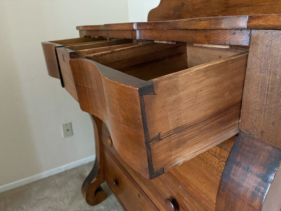Antique 4-Drawer Chest Of Drawers Dresser 42W X 21D [Photo 7]