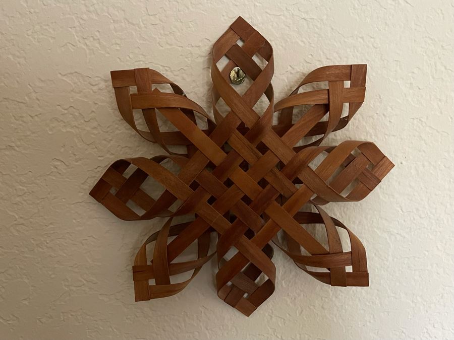 Vintage Carpet Beater And Hand Woven Star Wall Decor [Photo 3]