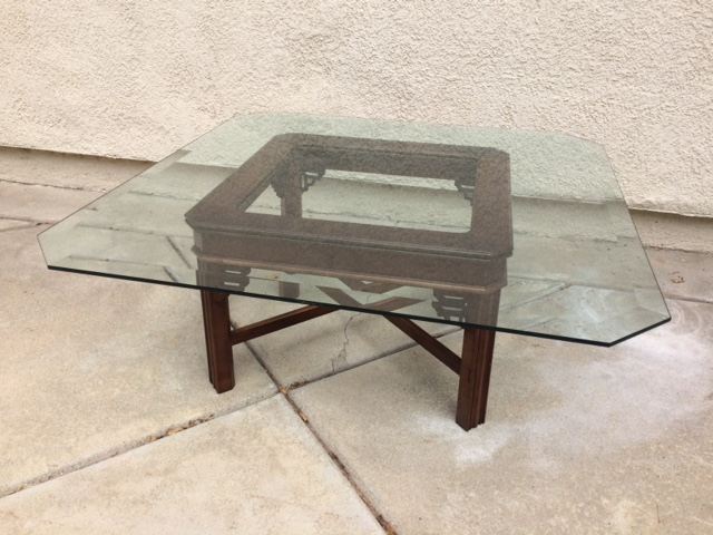 Lane Furniture Coffee Table with Glass Top [Photo 1]