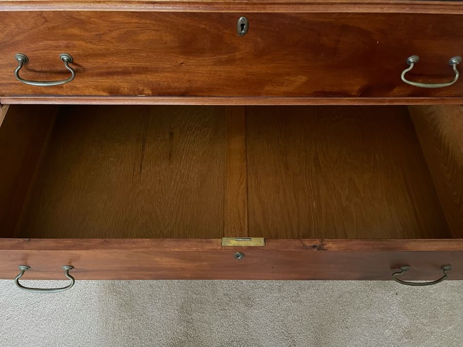 Vintage Wooden Lockable 6-Drawer Chest Of Drawers Dresser 42W X 24D X 50H [Photo 10]