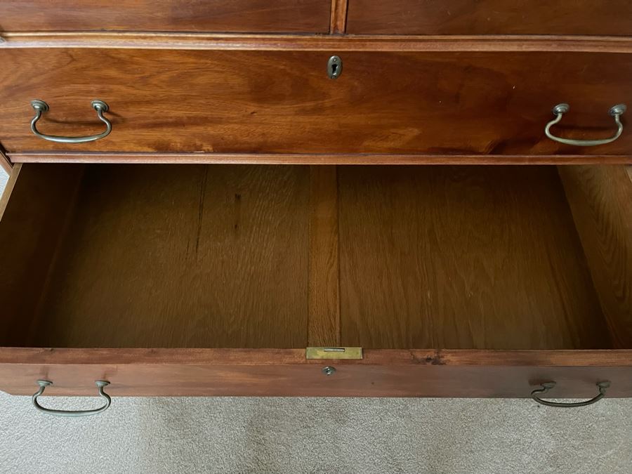 Vintage Wooden Lockable 6-Drawer Chest Of Drawers Dresser 42W X 24D X 50H [Photo 11]