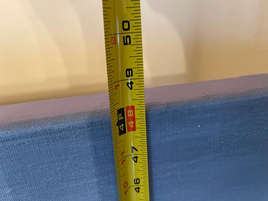 Large Abstract Blue Ocean With Clouds Canvas Painting 5'W X 4'H [Photo 7]