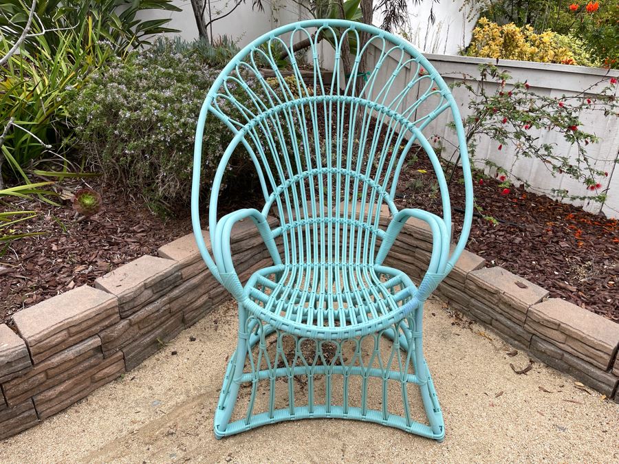 Light Blue Peacock Chair [Photo 1]