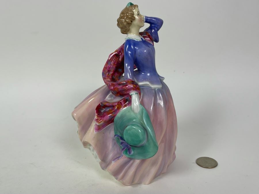 Vintage 1948 Royal Doulton & Co. Limited Porcelain Lady Figurine 'Blithe Morning' 7H [Photo 2]