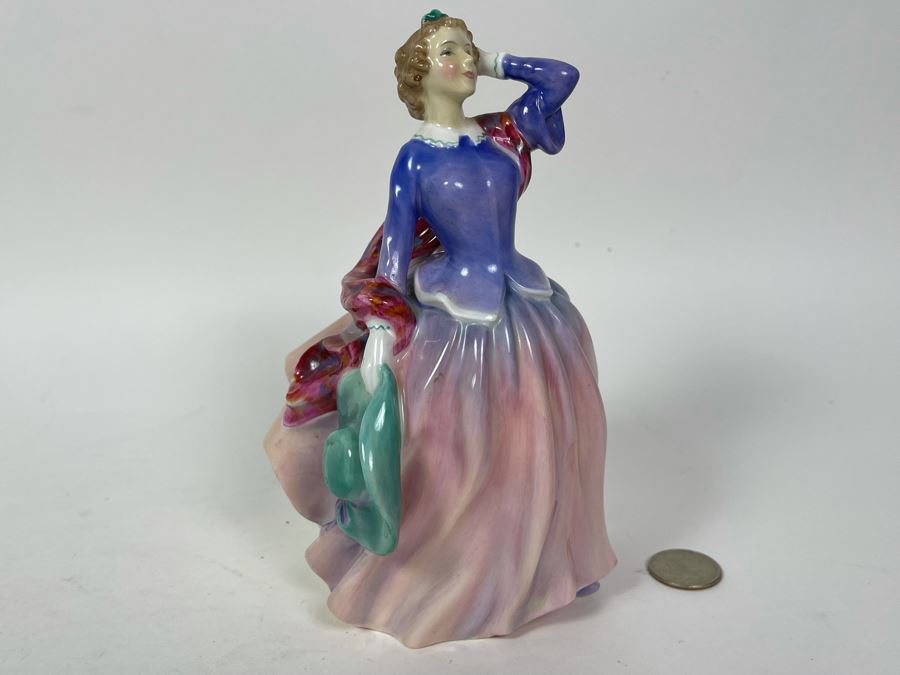 Vintage 1948 Royal Doulton & Co. Limited Porcelain Lady Figurine 'Blithe Morning' 7H [Photo 1]