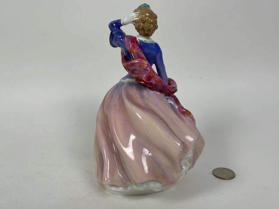 Vintage 1948 Royal Doulton & Co. Limited Porcelain Lady Figurine 'Blithe Morning' 7H [Photo 3]