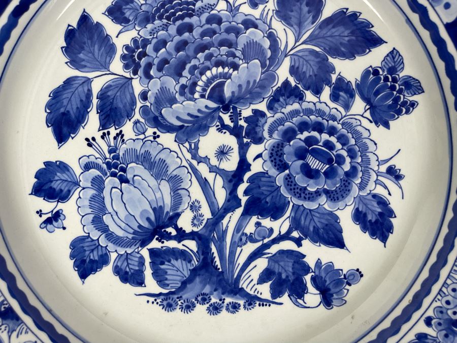 Large Royal Delft Charger Plate With Certificate Of Authenticity 14.5R [Photo 5]