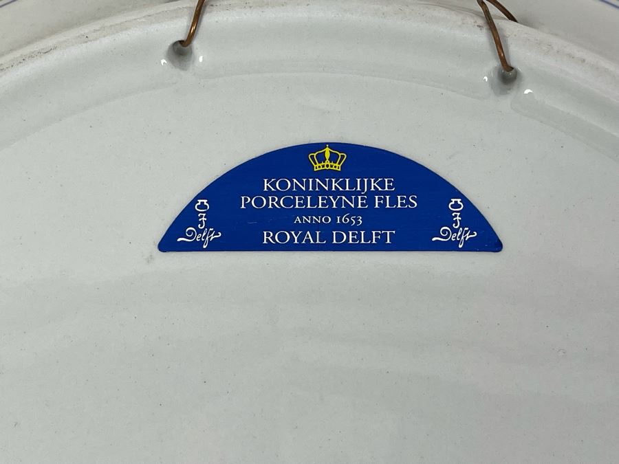 Large Royal Delft Charger Plate With Certificate Of Authenticity 14.5R [Photo 7]