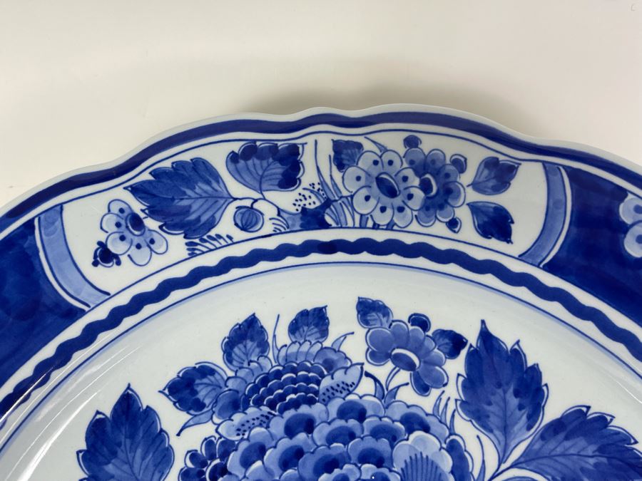 Large Royal Delft Charger Plate With Certificate Of Authenticity 14.5R [Photo 4]