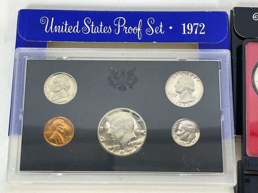 Collection Of United States Proof Coin Sets From 1972-1976