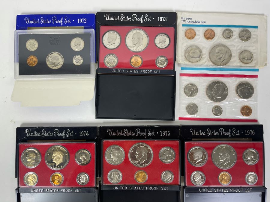 Collection Of United States Proof Coin Sets From 1972-1976 [Photo 2]