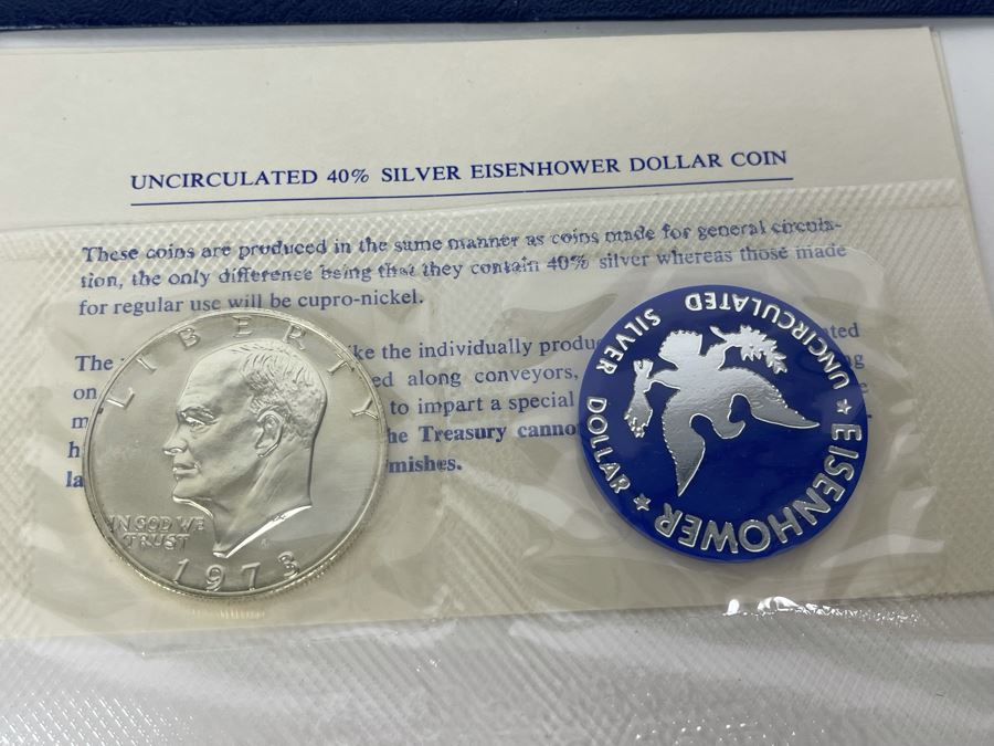 Pair Of 1972 Eisenhower Uncirculated Silver Dollars [Photo 4]