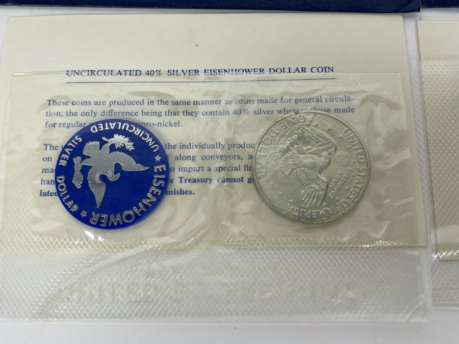 Pair Of 1972 Eisenhower Uncirculated Silver Dollars [Photo 5]