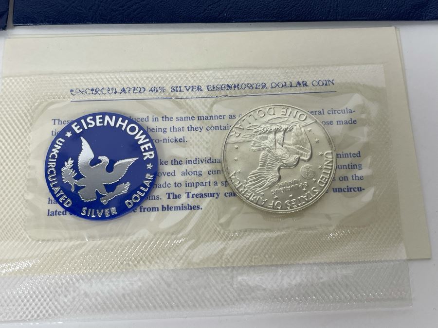 Pair Of 1972 Eisenhower Uncirculated Silver Dollars [Photo 6]